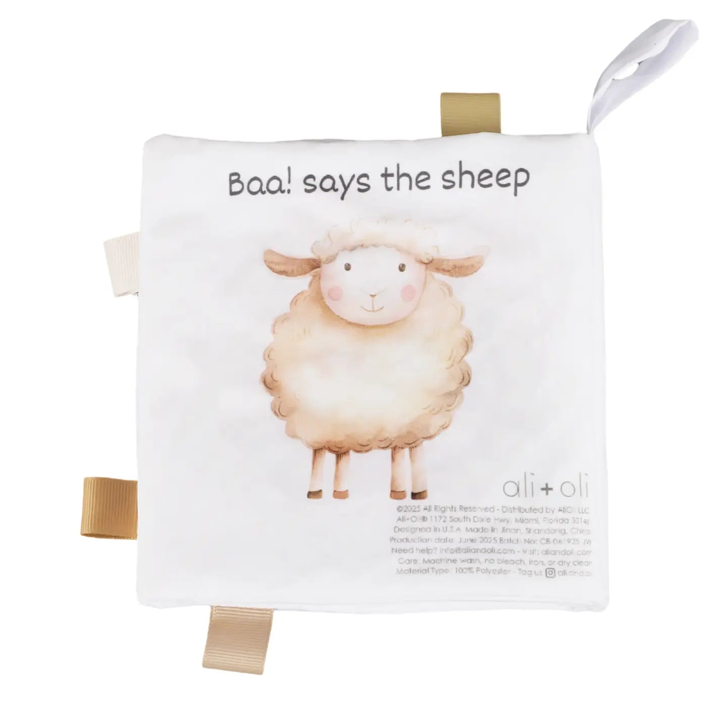 Farm Animals Cloth Baby Book