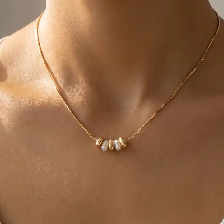Andy Pearl and Bead Necklace