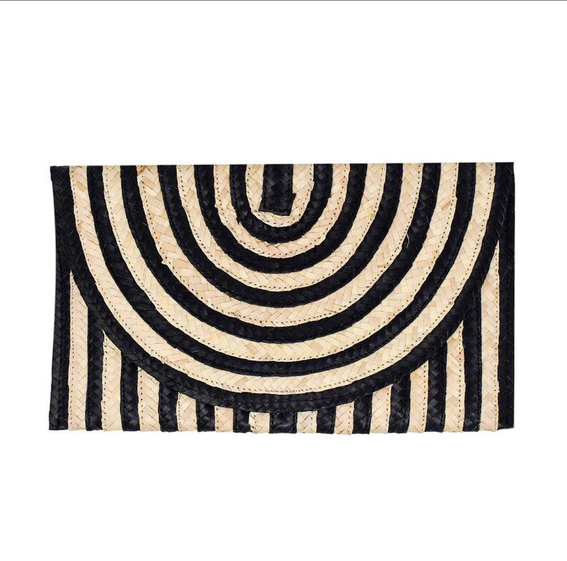Jerry Geometrical Straw Clutch