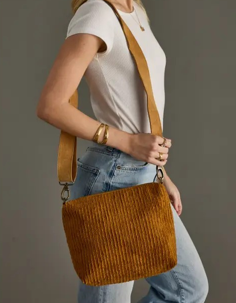Mustard Corduroy Crossbody