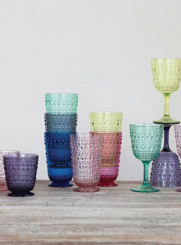 Raised Dots Drinking Glass Set