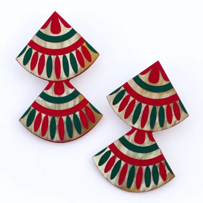 Navidad Double Tile Earrings | Sunshine Tienda