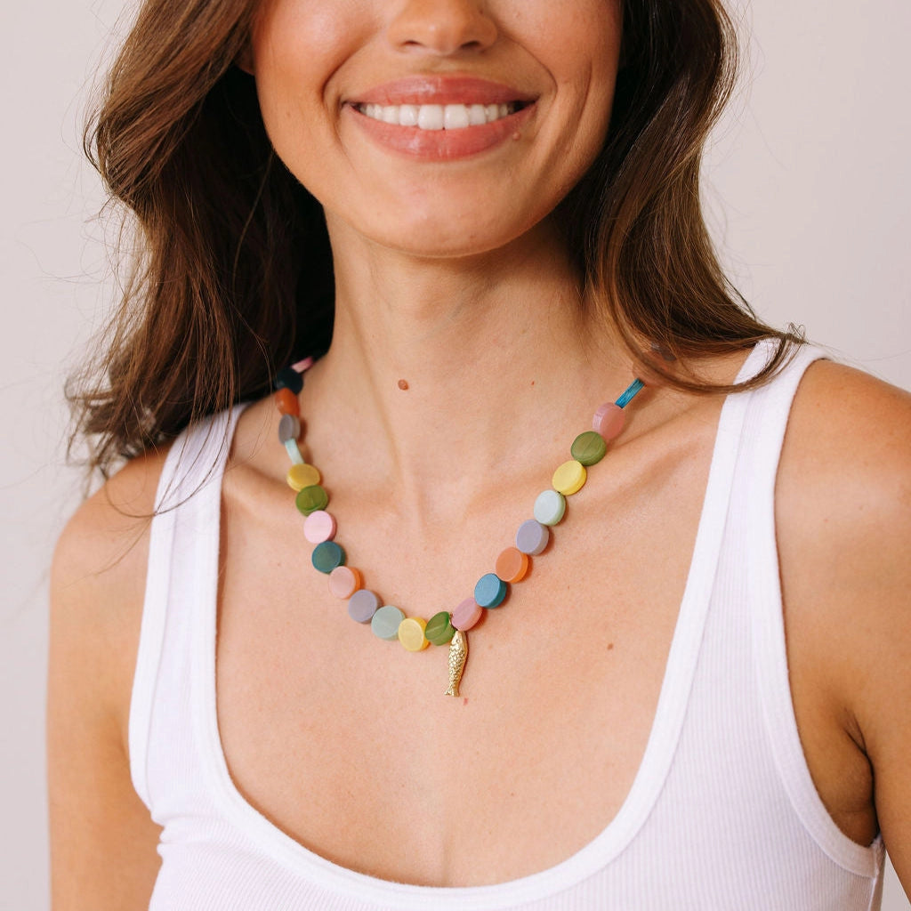 Rainbow Confetti Necklace | Sunshine Tienda