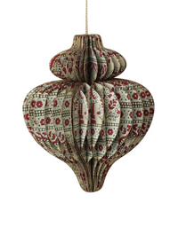 Holiday Honeycomb Finial Ornaments