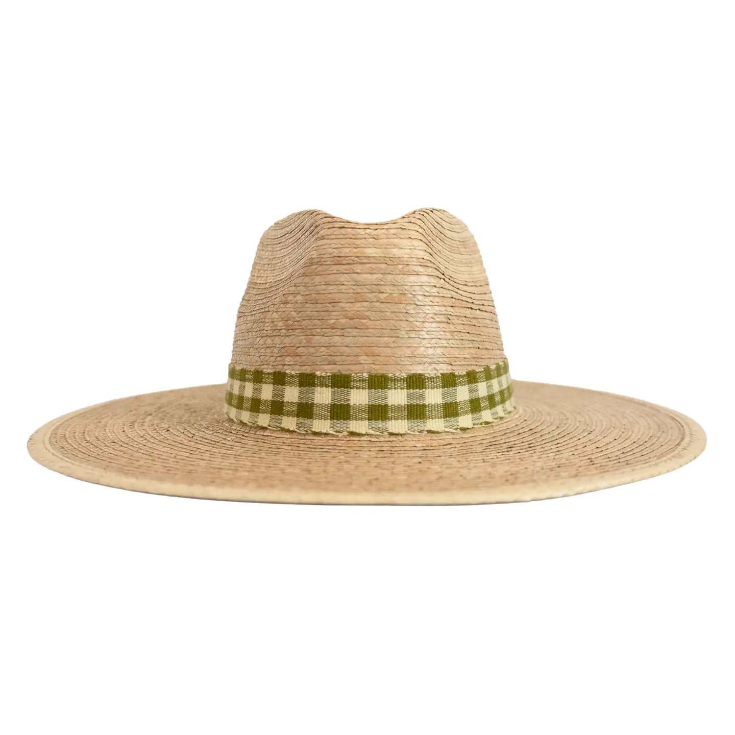 Painted Gingham Palm Hat | Sunshine Tienda