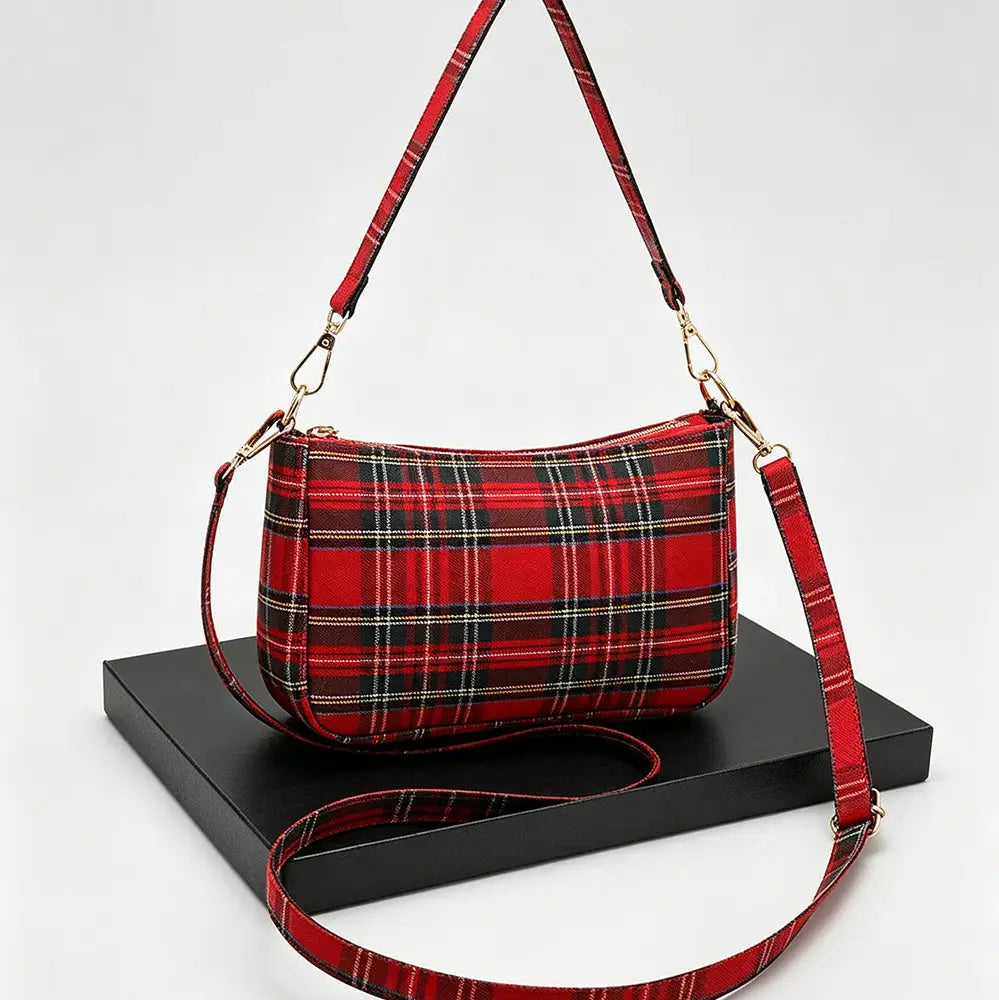 Christmas Plaid Shoulder Bag
