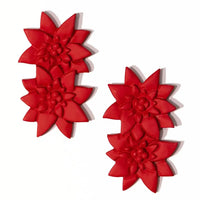 Painted Poinsettia Earrings | Sunshine Tienda