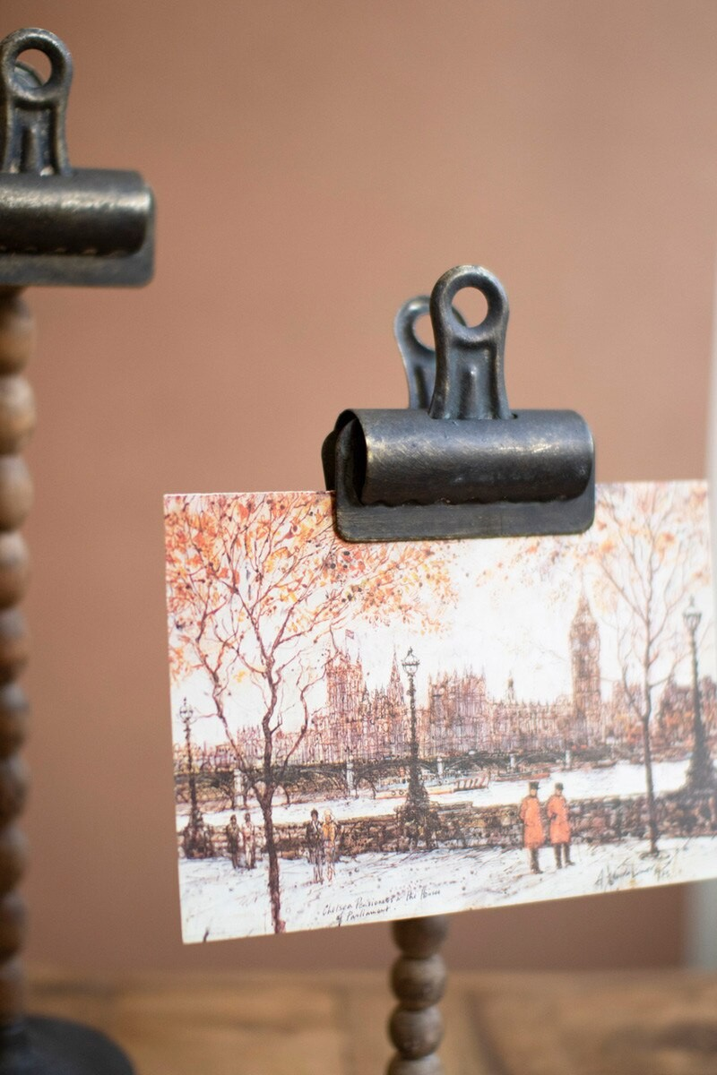Wood Beaded Standing Clips