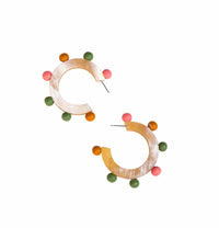 Zaraya Rainbow Bead Hoops | Sunshine Tienda