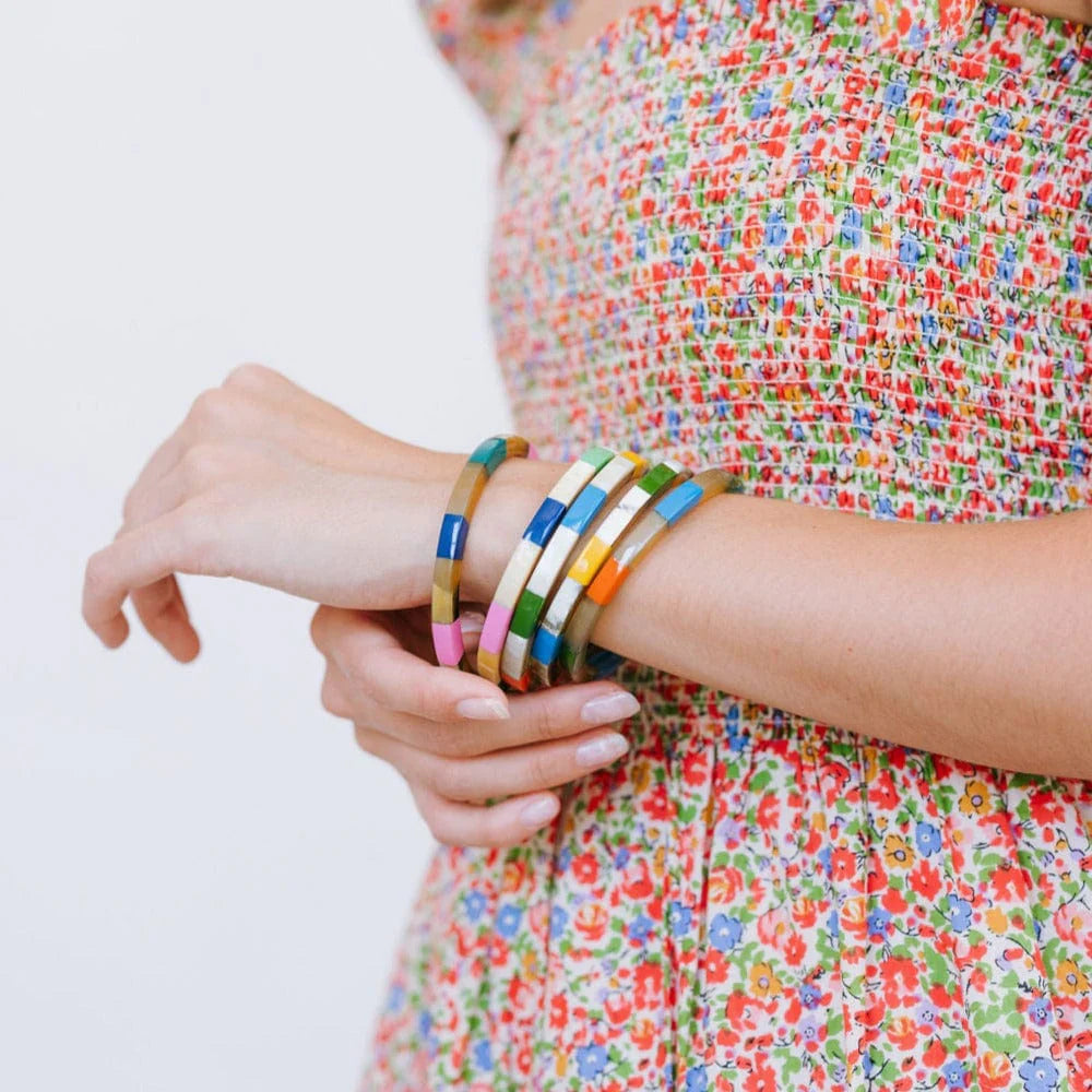 Ricardo Watercolor Tile Bangle Set | Sunshine Tienda