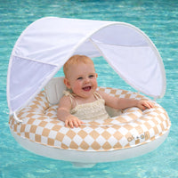 Checkered Baby Swim Canopy Seat