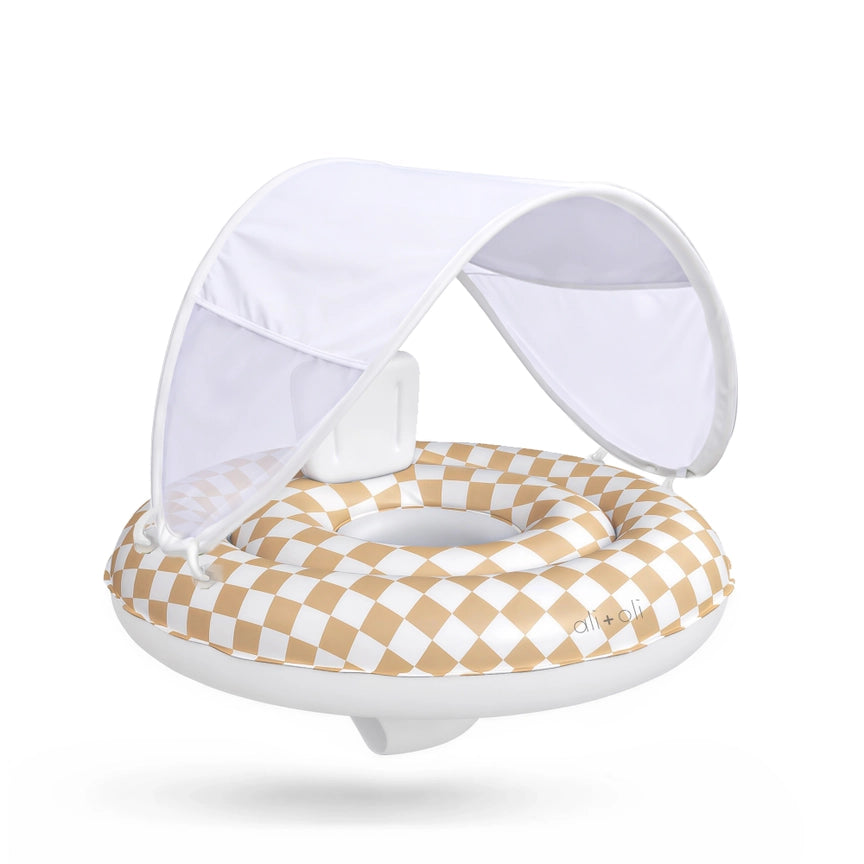 Checkered Baby Swim Canopy Seat