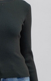 Belle Ribbed Crewneck Knit Top