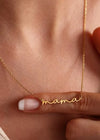 Mama Script Necklace