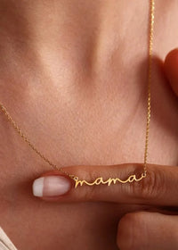 Mama Script Necklace