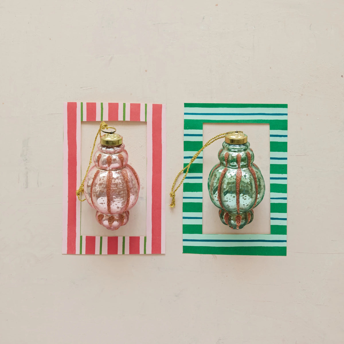 Glass Finial Tree Ornaments
