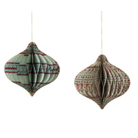 Holiday Honeycomb Finial Ornaments