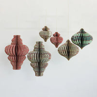 Holiday Honeycomb Finial Ornaments