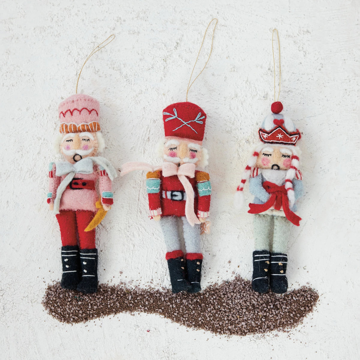 Wool Felt Nutcracker Ornaments