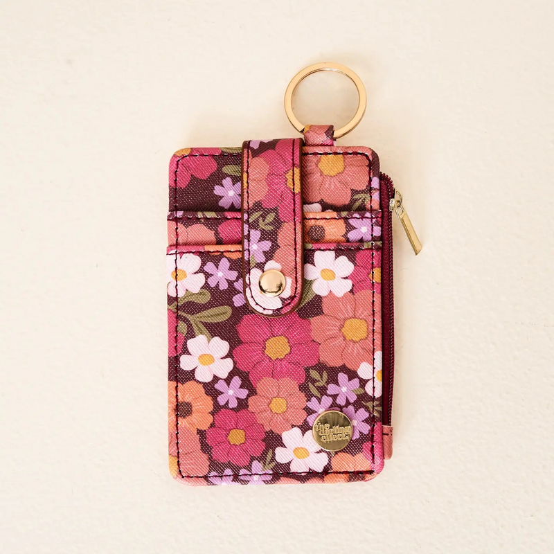 Verona Floral Print Keychain Wallet