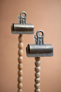 Wood Beaded Standing Clips