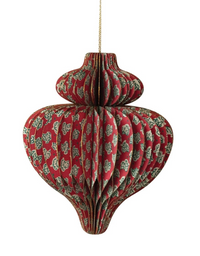 Holiday Honeycomb Finial Ornaments