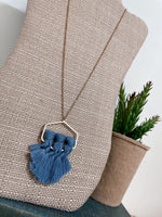 Blue Tassel Necklace