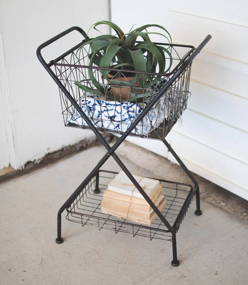 Metal Basket with Stand