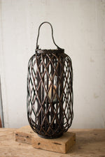 Dark Brown Willow Lantern