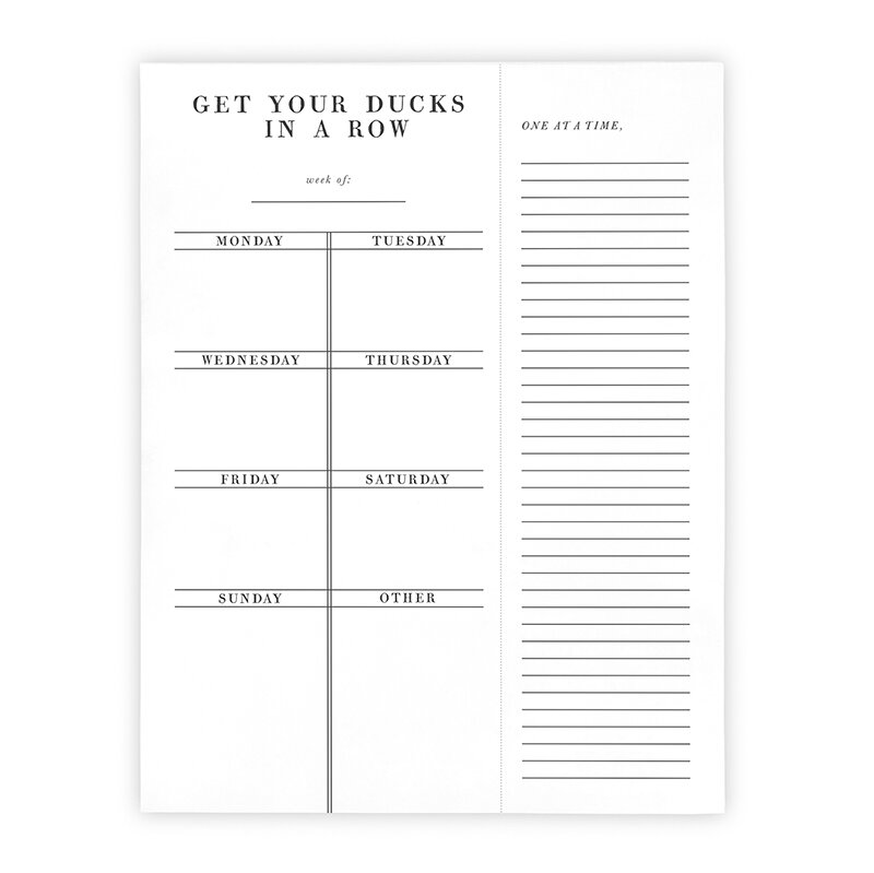 Face to Face Weekly List Pad