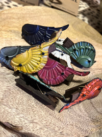 Embossed Metal Bird Clip