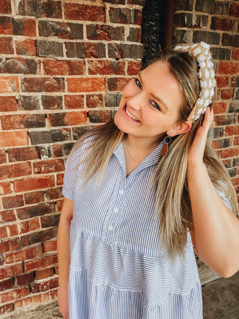 Straw Weaving Top Knot Headband