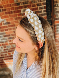 Straw Weaving Top Knot Headband