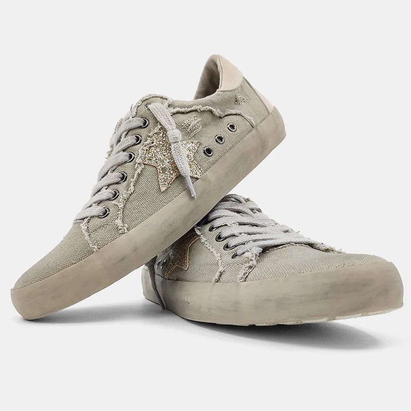 Shu Shop Paula Taupe Canvas Sneaker