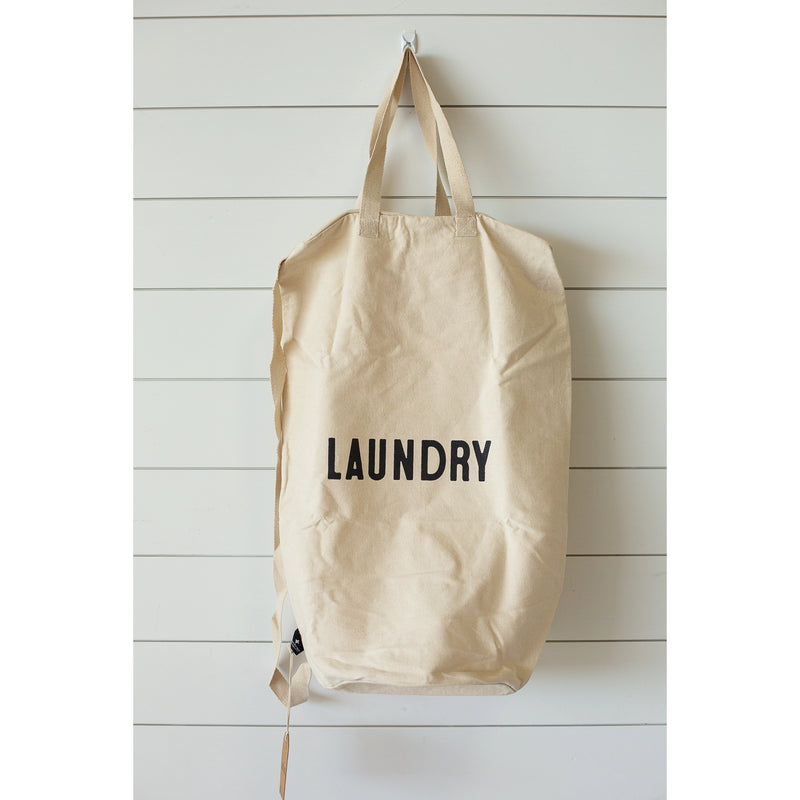 Canvas Laundry Bag With Strap
