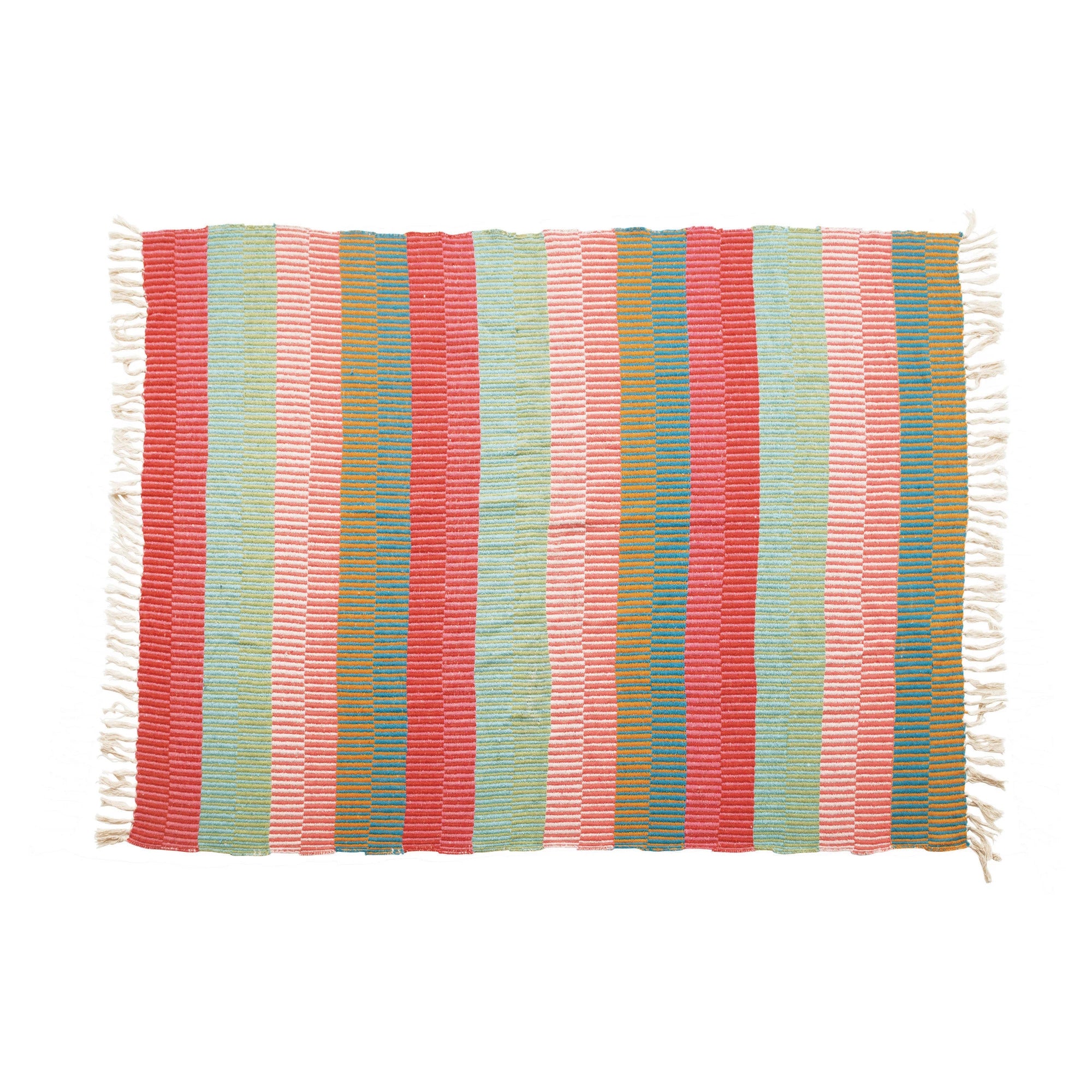 Striped Throw with Tassels
