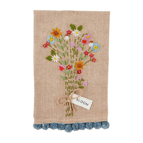 Mud Pie Embroidered Floral Towels